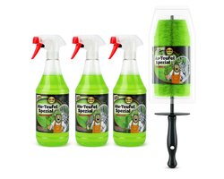 Alu-Duivel-Speciaal - groen - 3 x 1L + Velgenborstel - Inclusief Tuga Velgenborstel – Krachtige Velgenreiniger voor Aluminium & Staal