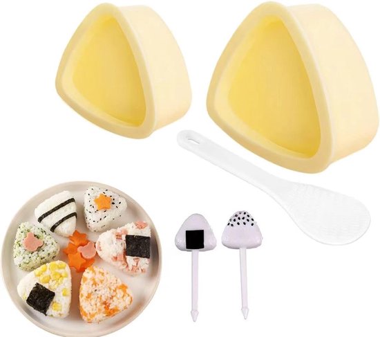 Driehoek Onigiri Mal, Driehoek Sushi Mal, Rijstbal Mold Maker Mold voor Thuis Diy Lunch Boxed Meal en Kinderen Bento