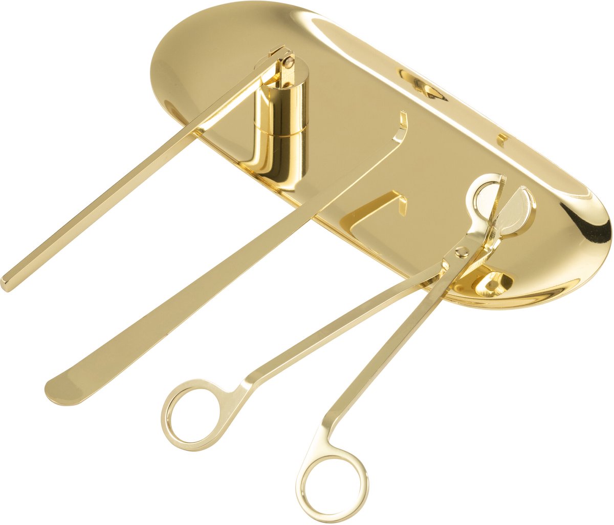 J-Line kaarsendief Candle Kit - ijzer - goud