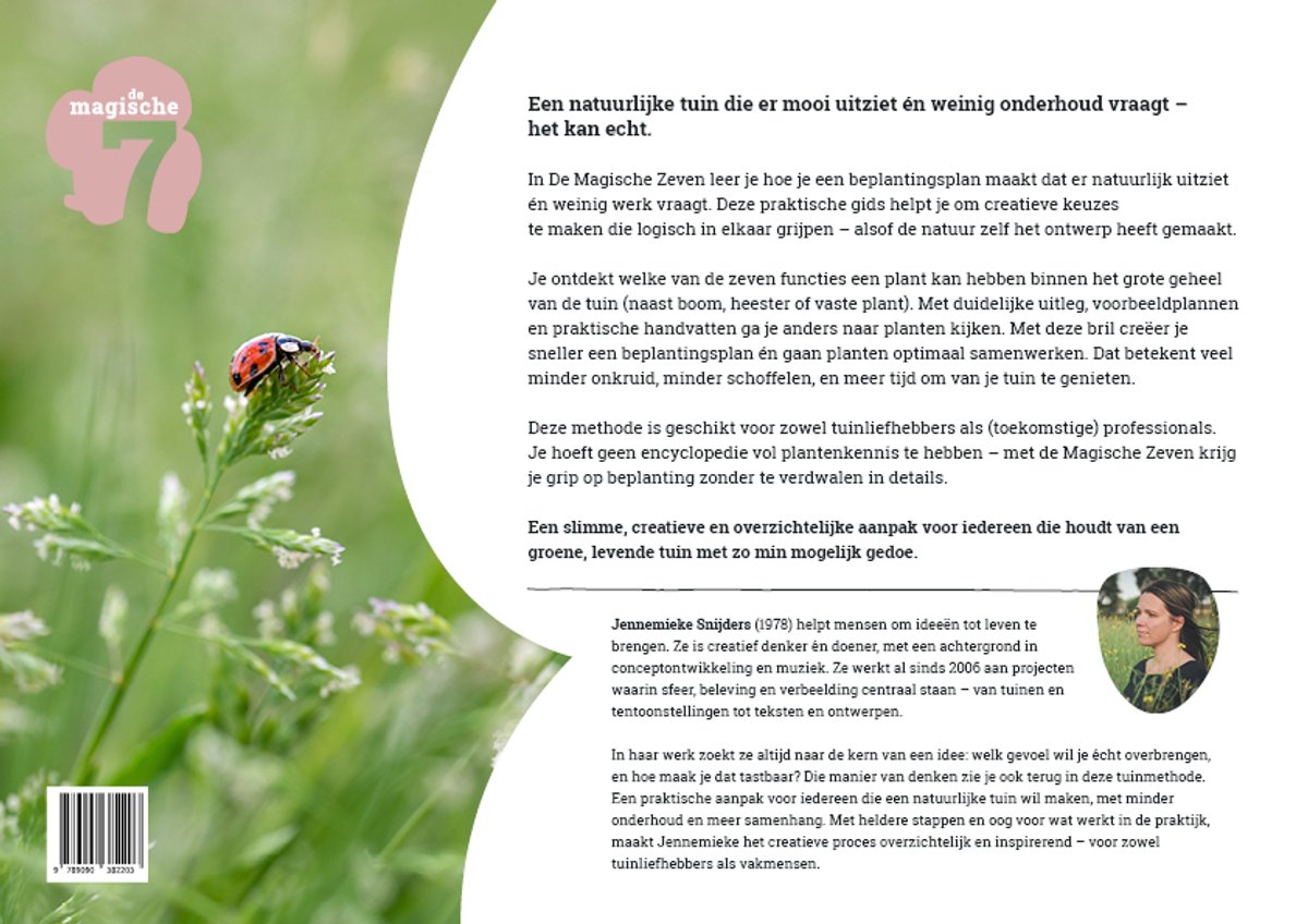 De Magische Zeven | Ontwerp zelf een natuurlijk beplantingsplan met de 7 plantfuncties - back cover