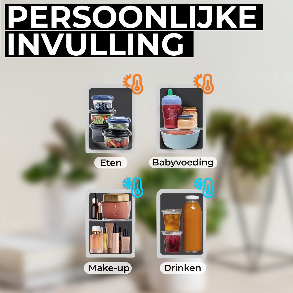 Denver Mini Koelkast - Koelen en Verwarmen - Skincare fridge - 12v Auto aansluiting - MFR404 — afbeelding 7