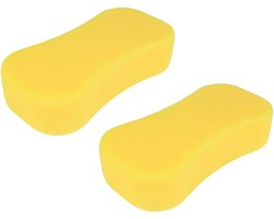 Benson Autospons foam - 2x - geel - foam - 22 x 11 x 6 cm - autowas spons