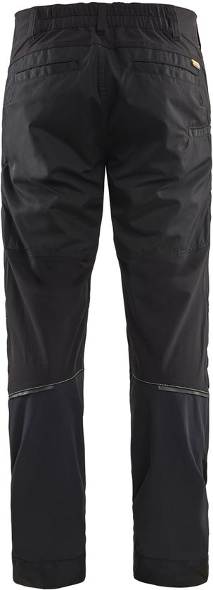 Pantalon de travail Blaklader Service avec stretch - Zwart/ Jaune haute visibilité - D116