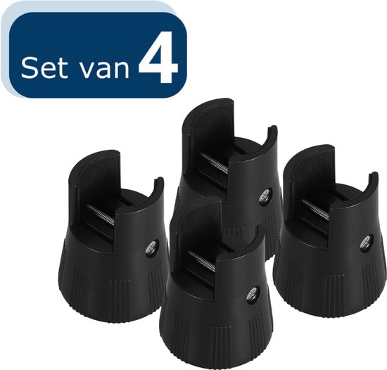 MOVEONSTEP Rehausseurs De Lit Réglables (lot De 4) – Surélévateur Meuble Solide, Pieds Ajustables En Hauteur, Idéal Pour Lit, Canapé, Bureau, Rangement