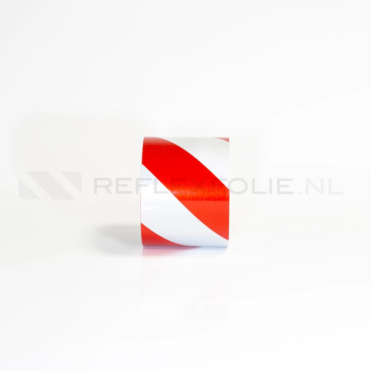 Markeringsband retroreflecterend per meter | Reflexfolie Rood/wit / Rechtswijzend / 22,5m / 100mm