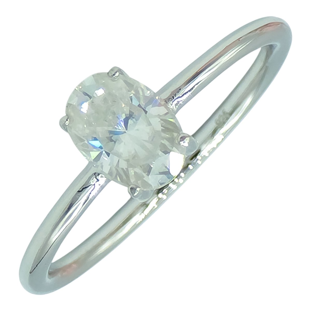 Solitaire Verlovingsring in Doosje - 1ct ovale Moissanite – 925 Zilver