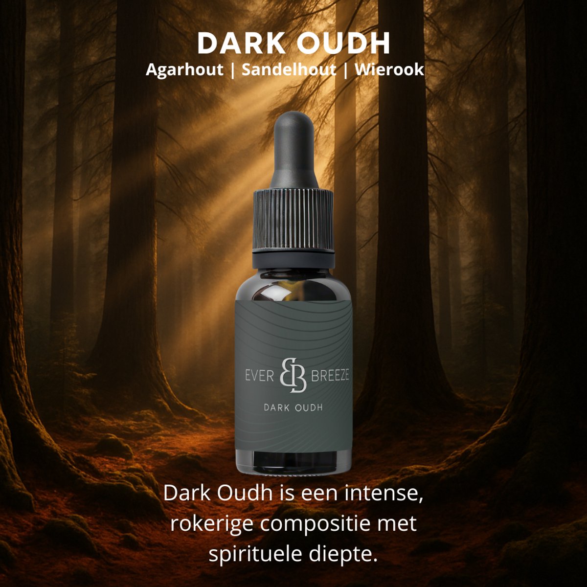 Ever-breeze Dark Oudh - Auto Parfum - Intense Oosterse Geur met Agarhout, Sandelhout en Wierook - Luxe Unisex Auto Parfum - Langdurige Premium Geur