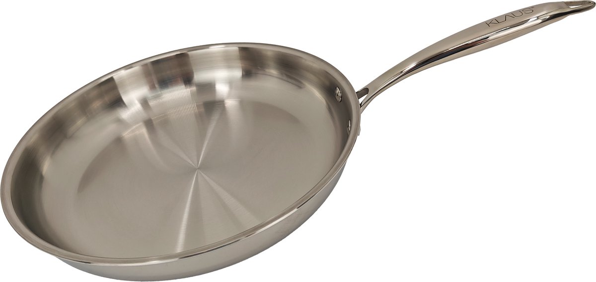 KLAUS Triply Koekenpan - 28 cm - Zonder PFAS - Inductie – RVS