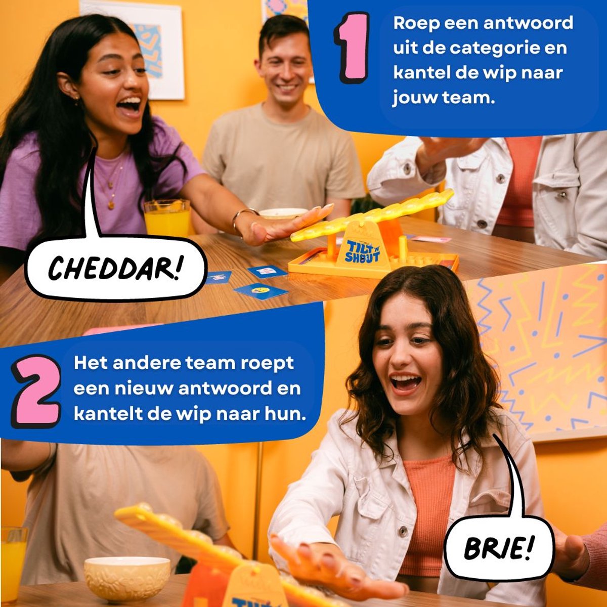 Megableu Tilt 'N' Shout - Spannend Familiespel - Bordspel voor Jong & Oud - 2 of Meer Spelers - Ideaal voor Spelletjesavond — afbeelding 3