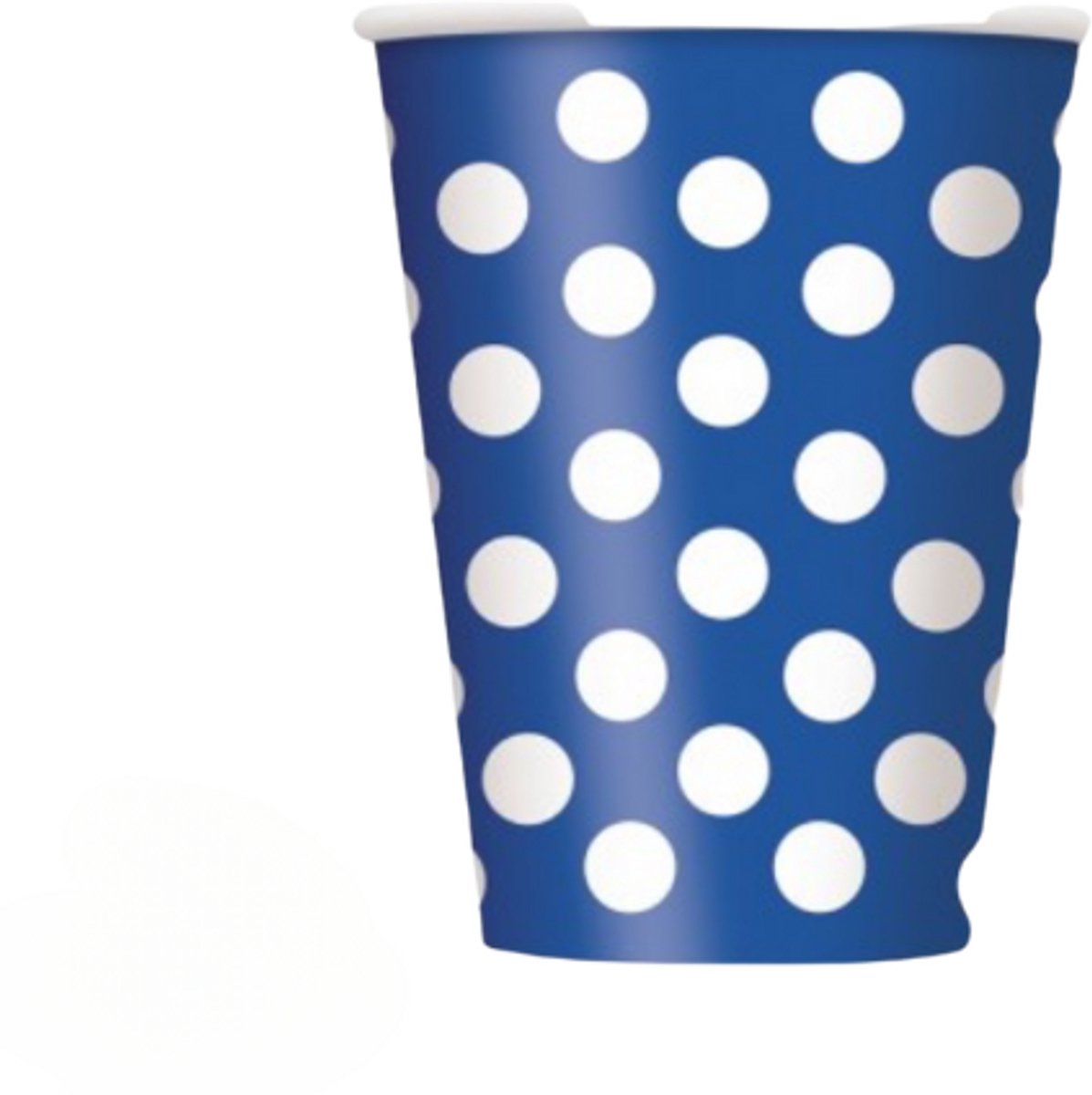 Wegwerpbekkers Karton - Donkerblauwe Polka Dots - 8 stuks