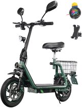 Twofish M5 Pro-E Elektrische Scooter/Brommer - 500W Motor - 48V13Ah Batterij - Max Snelheid 40km/h - Max Bereik 30km - EEC Gecertificeerd - Groen