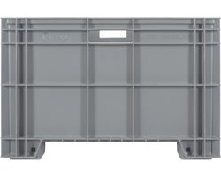 Euronorm stapelbak - Povag - 800x600 mm - 390 mm hoog - Grijs - Kunststof palletbox - MKP.503.01