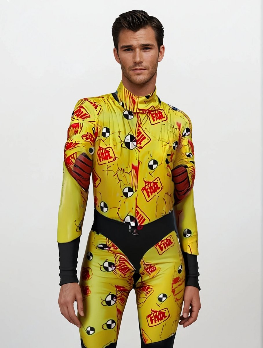 Rollen Spel Mannen – Crash Test Hot Dummy Pak – Sexy Fun Mannen Kostuum– Size Large