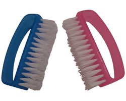 Doodadeals® - Nagelborstel Kunststof – Met Handvat – 7 cm – Kleurenmix – Set van 2