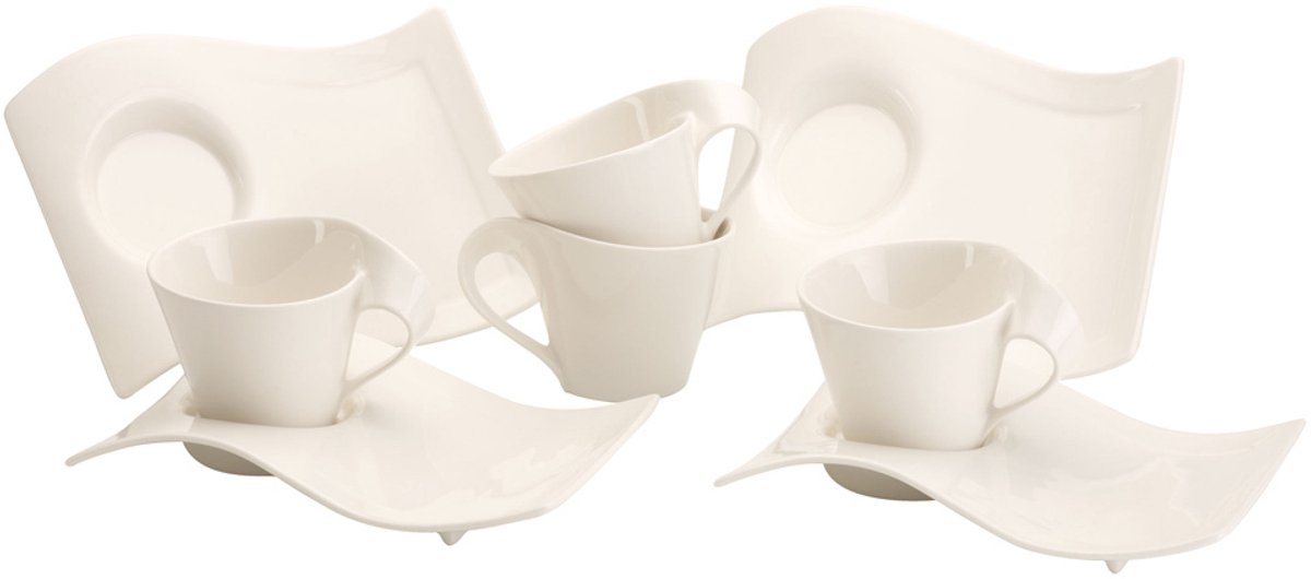 Villeroy & Boch New Wave Cappuccinoset - 8 delig - Wit