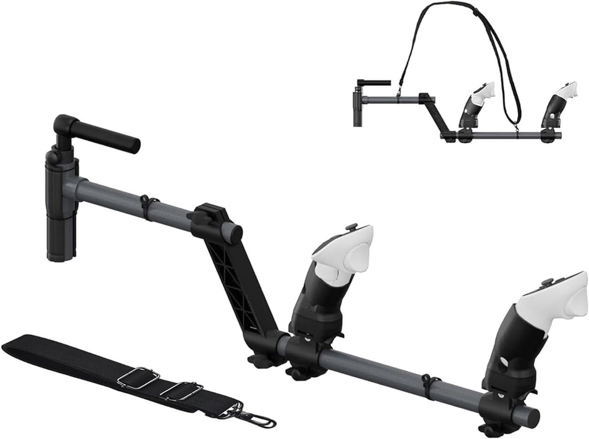 JGS Premium - Magnetische VR geweerkolf voor Quest 3S/3 - Accessoires voor geweergreep - Compatibel met MetaQuest 3 - Lichtgewicht en snel te verwijderen - Adapter in Zwart - Kopen