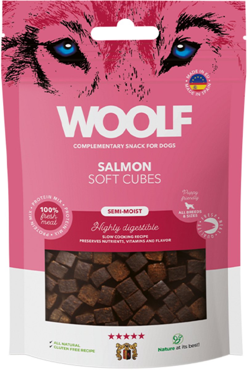 Woolf hondensnack Semi moist - 100% fresh meat - puppy friendly - gluten vrij - all natural -- 100 gram