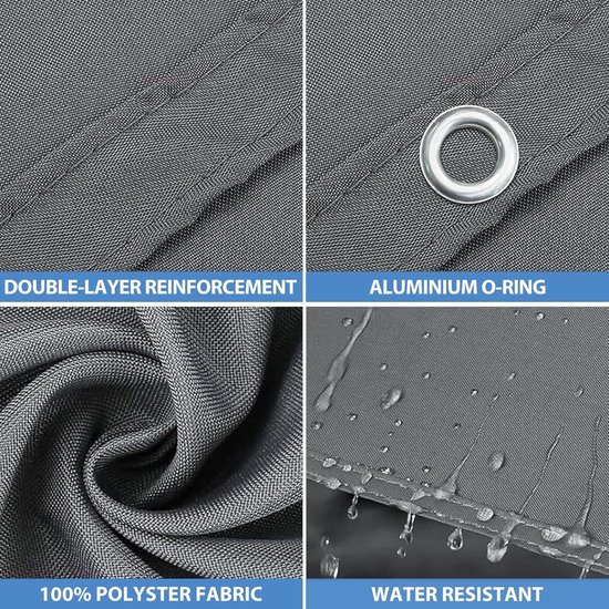 Voile d'ombrage imperméable - Protection UV - 1 pièce - Polyester