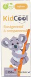 Doos met KidCool logo, koala en tekst "Rustgevend & ontspannend", 150ml frambozensmaak.