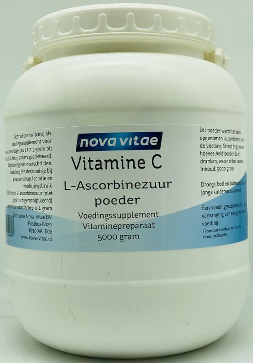 Goedkoopste Nova Vitae - Vitamine C - Ascorbinezuur - Poeder - 5000 gram