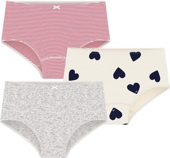 Ensemble Petit Bateau avec hipsters en coton à imprimé cœur pour enfants