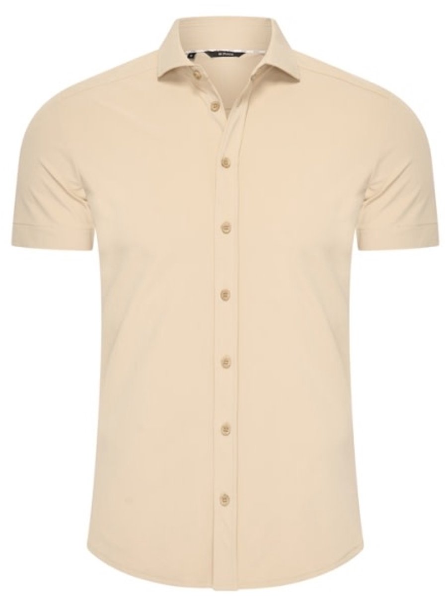 MI PIACE - Travel Men Short-Sleeve Shirt 2022 Sand - Maat : M