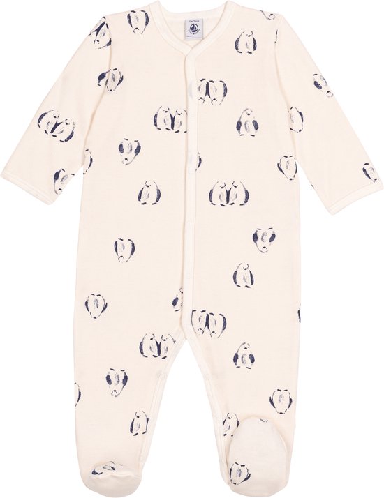 Pyjama bébé Petit Bateau en polaire brossée avec un imprimé floral sur le col