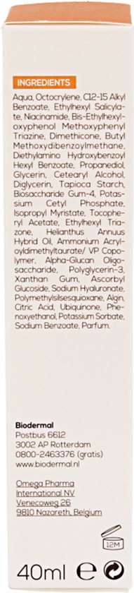 Biodermal Zonnebrand - Anti Age Zonnecrème voor het gezicht - SPF 30 - 40ml