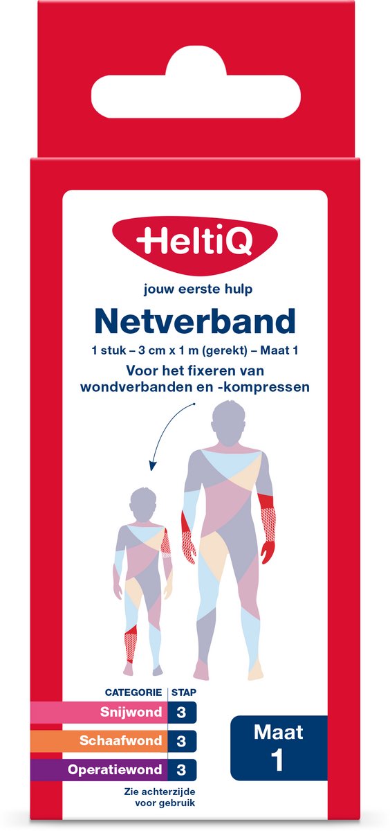 Goedkoopste Heltiq Netverband 3cm x 1m (gerekt) maat 1 1 Stuks