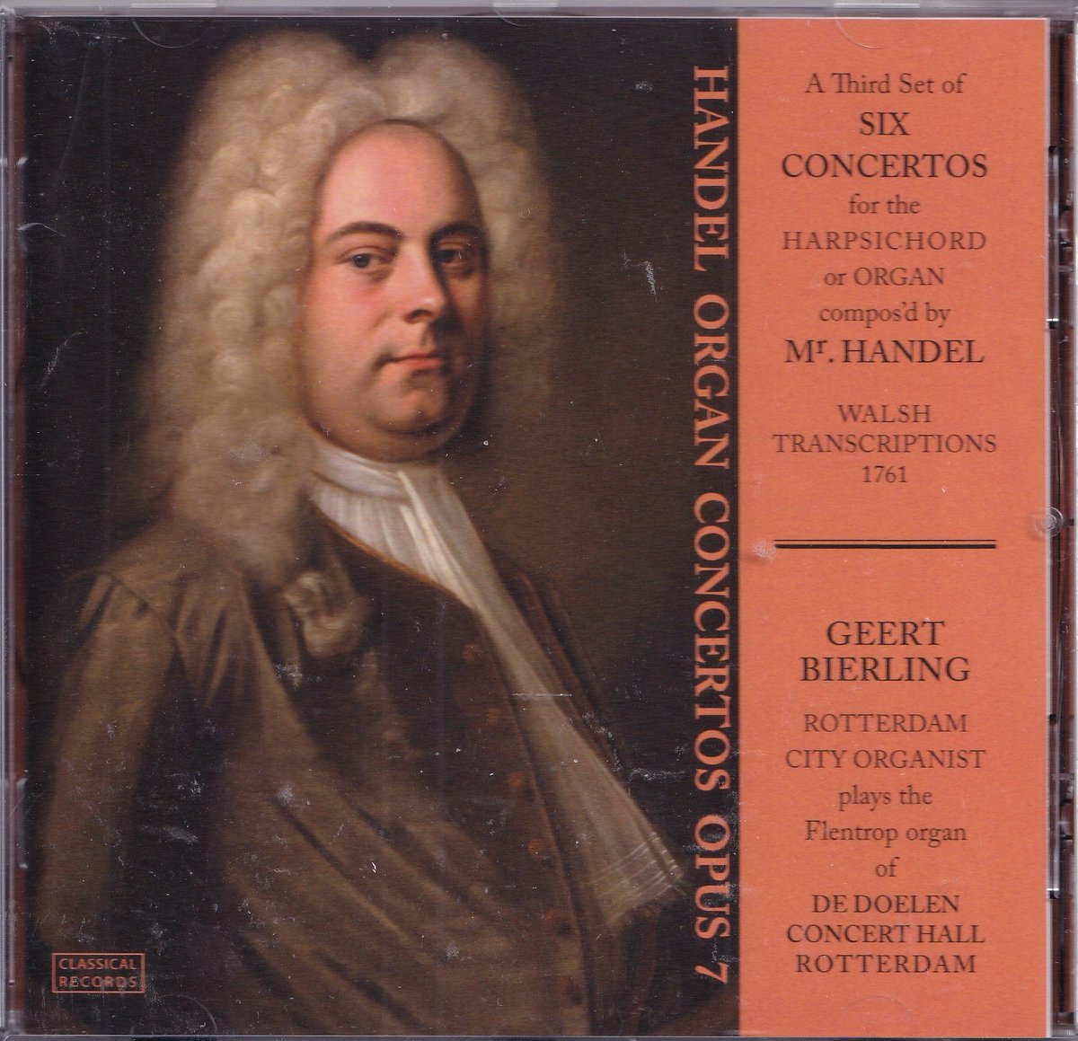 A third of six concertos for harpsichord or organ opus 7 Walsh transcriptions 1761