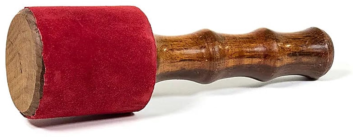 Klankschaal aanstrijkhout grote schalen - 23x7 cm - 375 gr - Hout - Suede - S