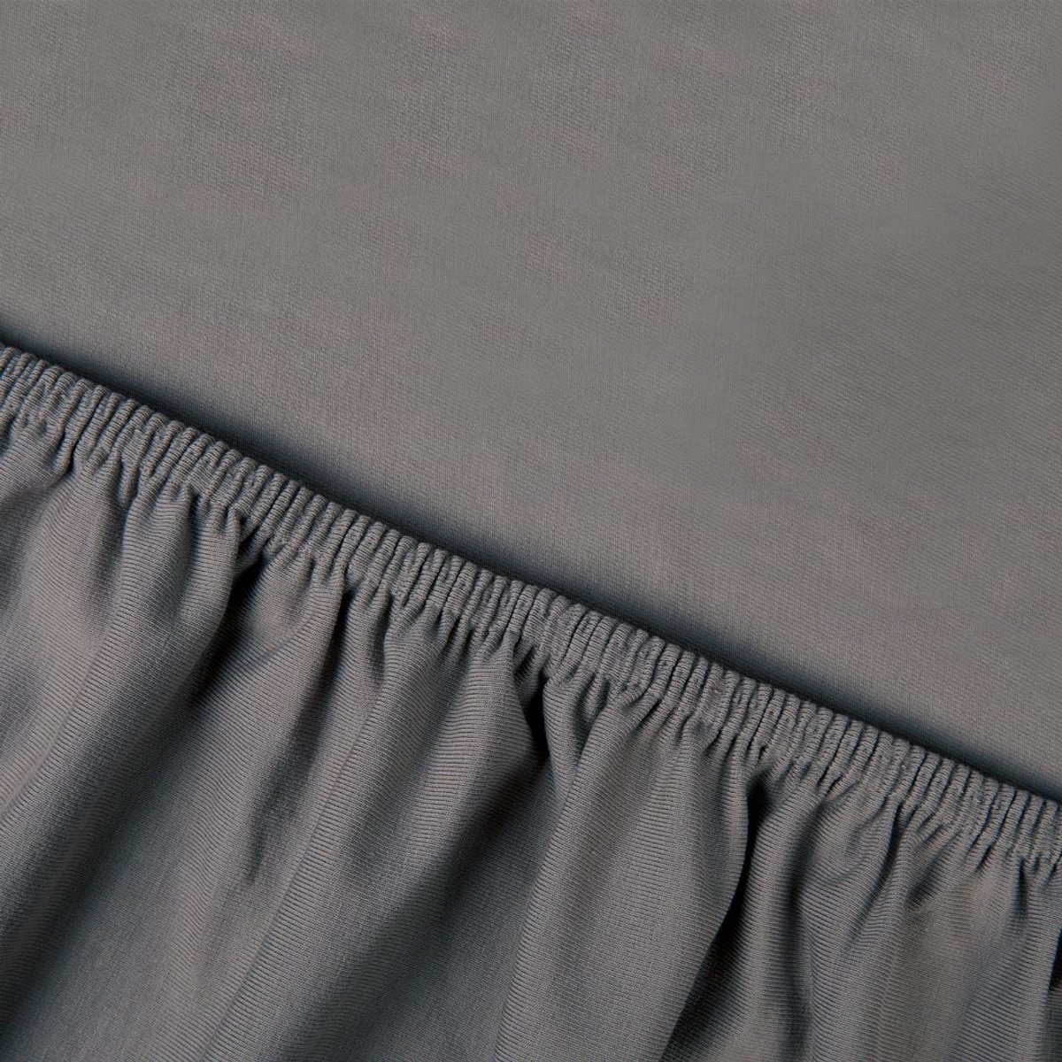 Kayori Edo Topper Hoeslaken Katoensatijn - 140x200cm - Biologisch Katoen - Antracite