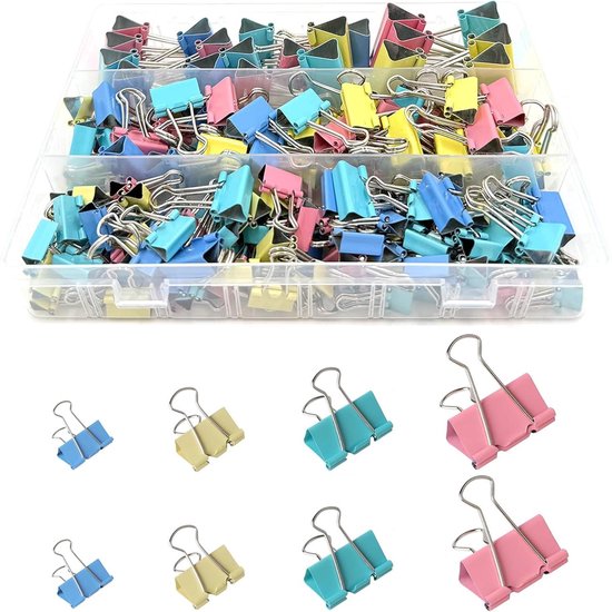 Foldback papierclips, 51 mm, zwart