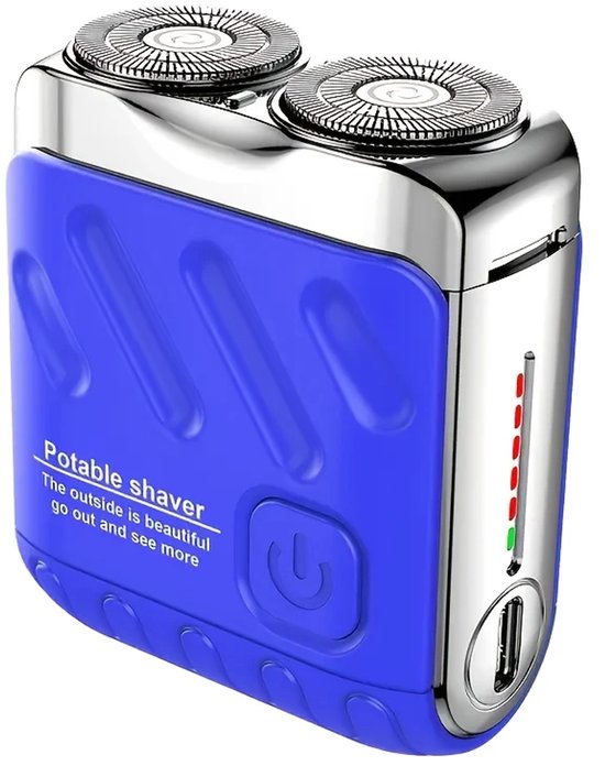 Krachtige 2-Blade Scheerapparaat - Usb Oplaadbare 2-Kop Mini Body Shaver + Precisie/Baardtrimmer - Batterij Indicator - Perfecte Lichaamshaar Verzorging voor Dames en Heren - Viraal op Tiktok - Kleur: Blauw