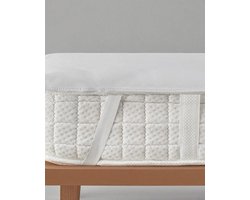 English Home - Fresh Touch - Waterdichte Matrasbeschermer - Ademend - Antibacterieel - Katoenen oppervlak - Brede elastieken op de hoeken- Incontinentie 160x200 - Wit
