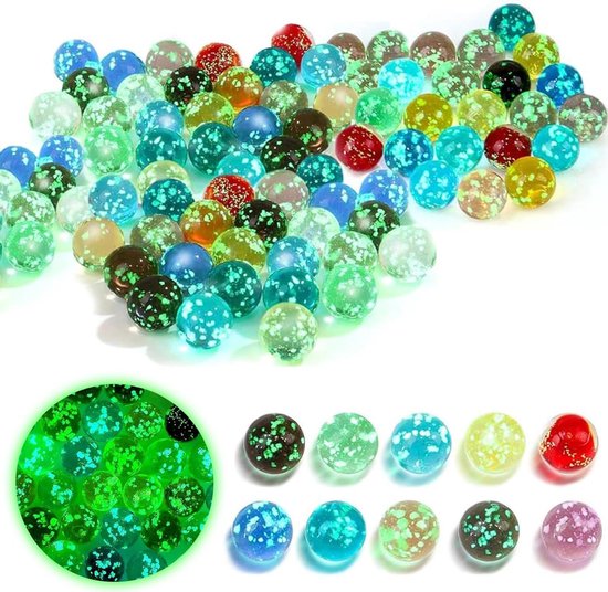 Foto: Jgs premium glas kralen in diverse kleuren voor kinderen 100 stuks met opbergzakje ideaal voor knutselen en sieraden maken 