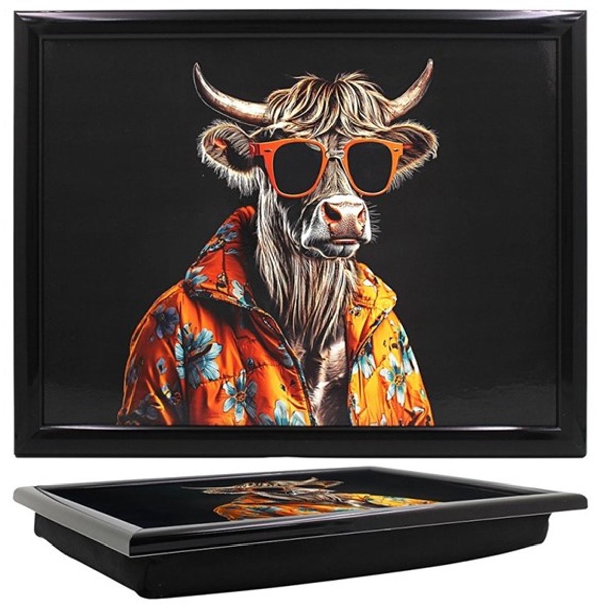 L&P- Laptray - Schoottafel - Schootkussen - Laptoptafel - Dienblad met kussen - Highland Holiday - 44x33x6 cm