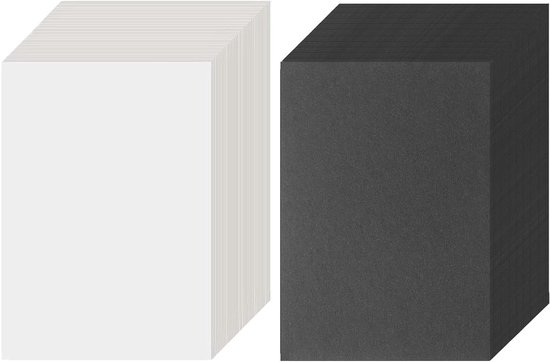 Zwart fotokarton 300g / m² - PREMIUM PAPIER tekenpapier - 50x70 cm - onbedrukt voor handwerk, knutselkarton, presentaties, handwerk, schoolpapier voor kleuterschool, karton MADE IN GERMANY