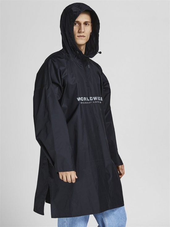 Jack & Jones Solar Poncho Regenjas Zwart L Man