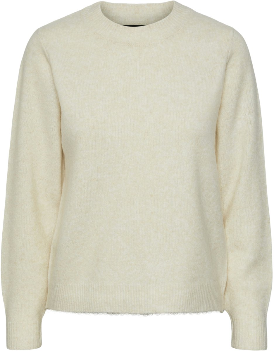 PIECES - PCJANITA LS O-NECK KNIT NOOS BC - Dames - Gebreide truien