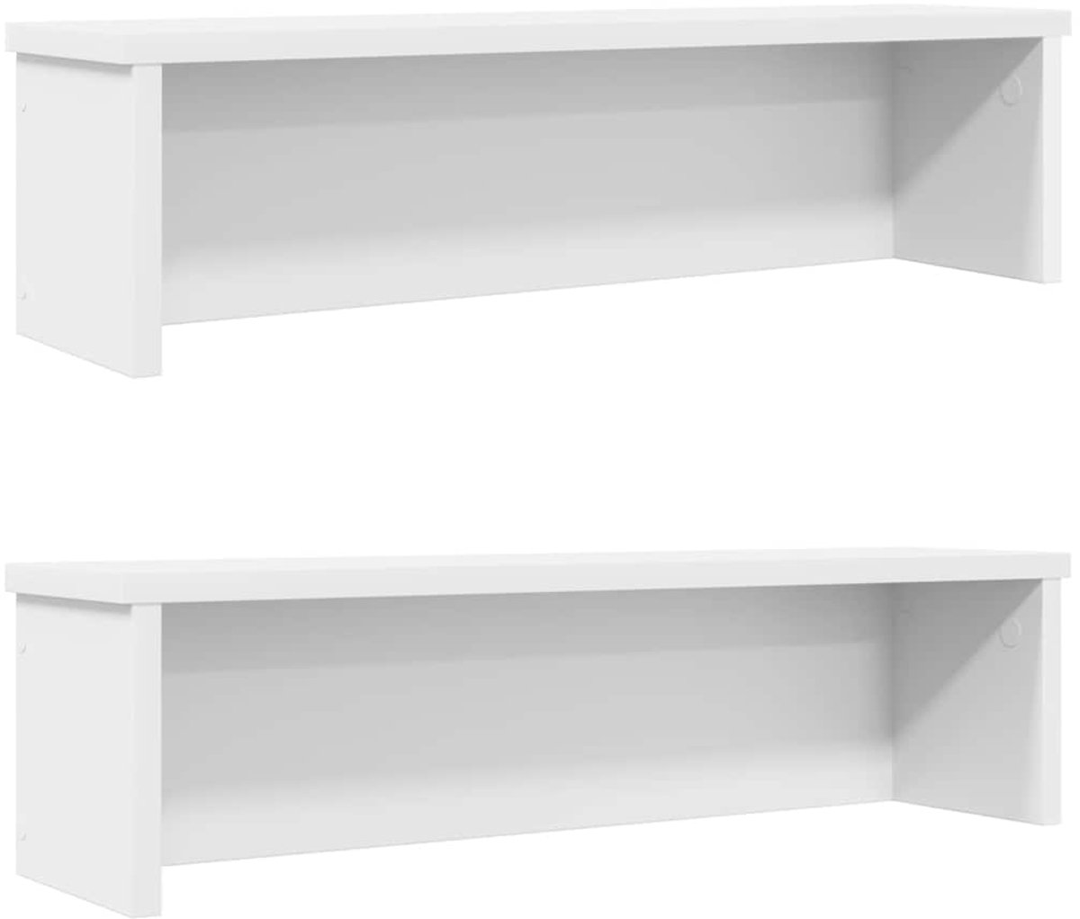vidaXL - Keukenrekken - stapelbaar - 2 - st - 60x15x16 - cm - wit