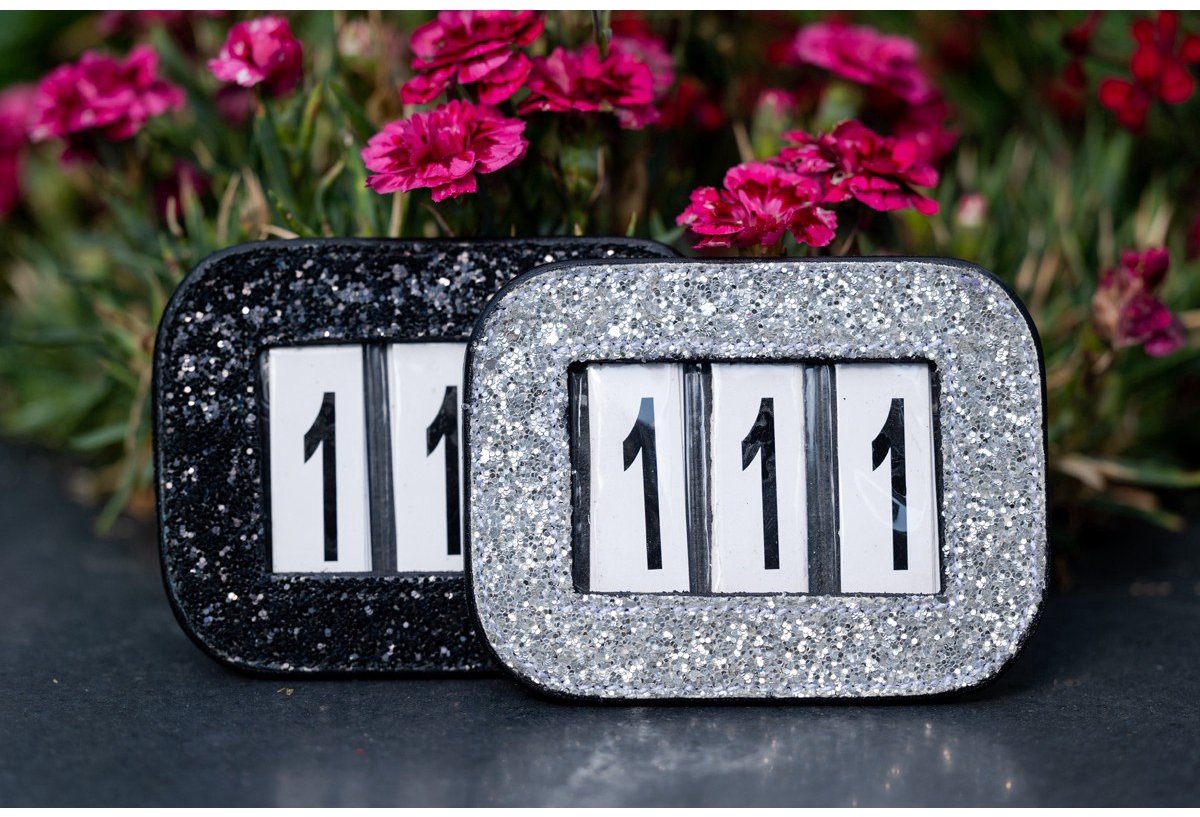 Showtime Hoofdstelnummers glitter Zwart | Zwart | Hoofdstel accessoires paard