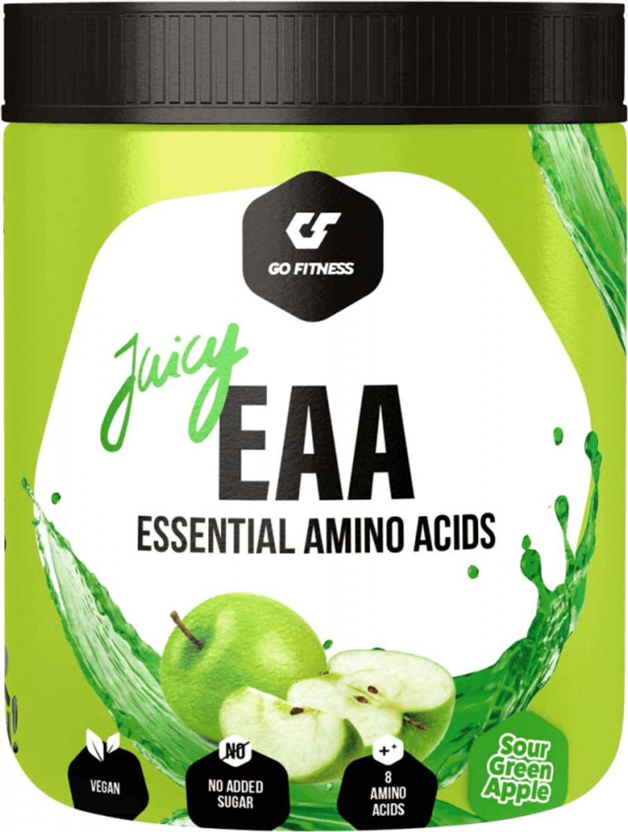 Goedkoopste Go Fitness Juicy EAA (450g) Sour Green Apple - Aminozuren - EAA