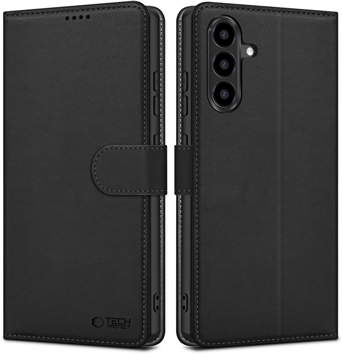 Tech-Protect Portemonnee Voor Samsung Galaxy A56 5G Hoesje Mat Zwart Duurzaamheid