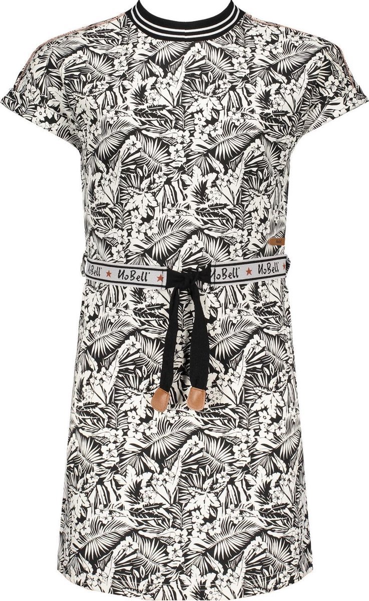 NoBell meiden jurk met riem Manou Jet Black maat 110/116