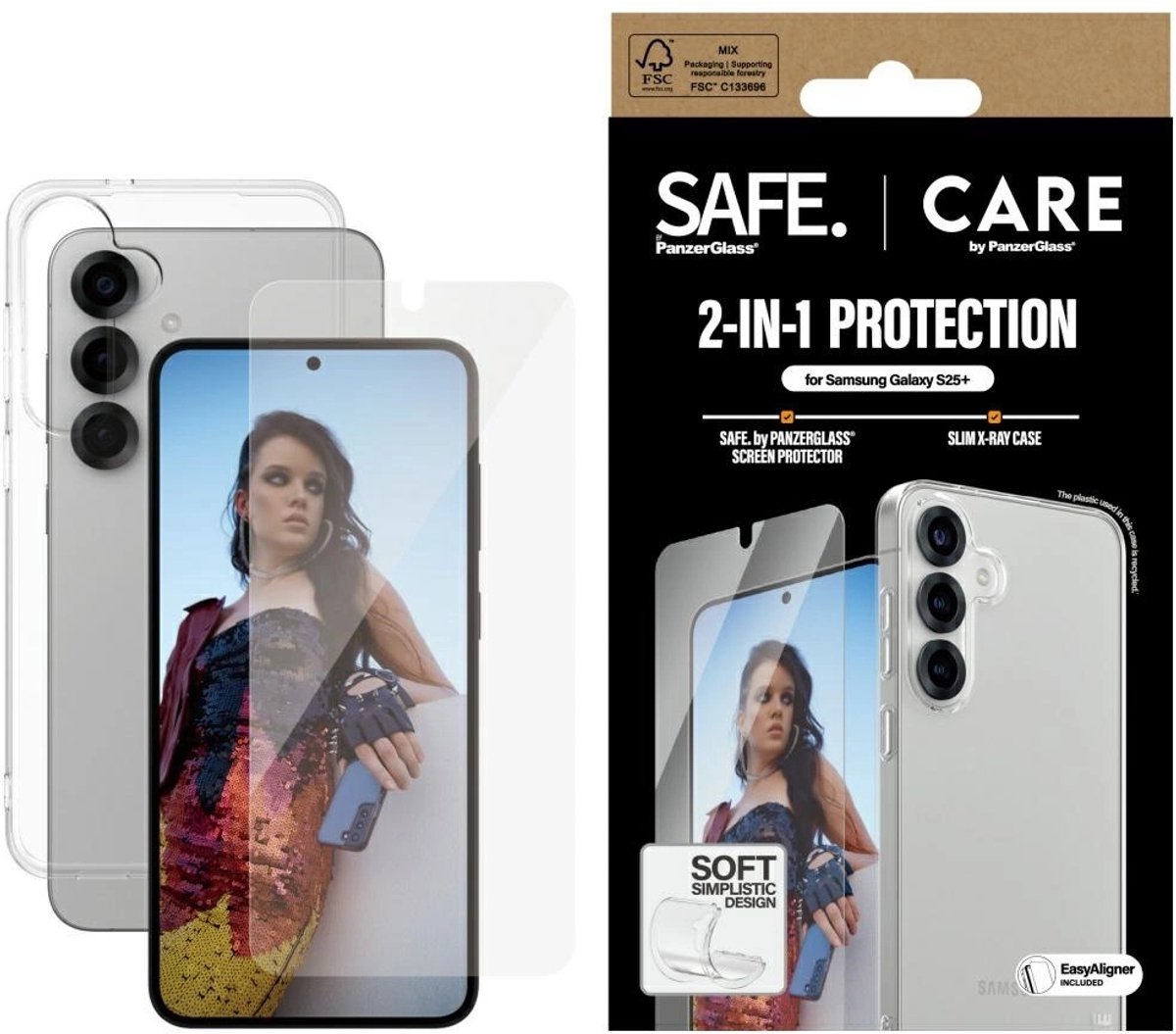 Panzerglass Set 2In1 Case Cover Beschermglas Voor Samsung Galaxy S25+
