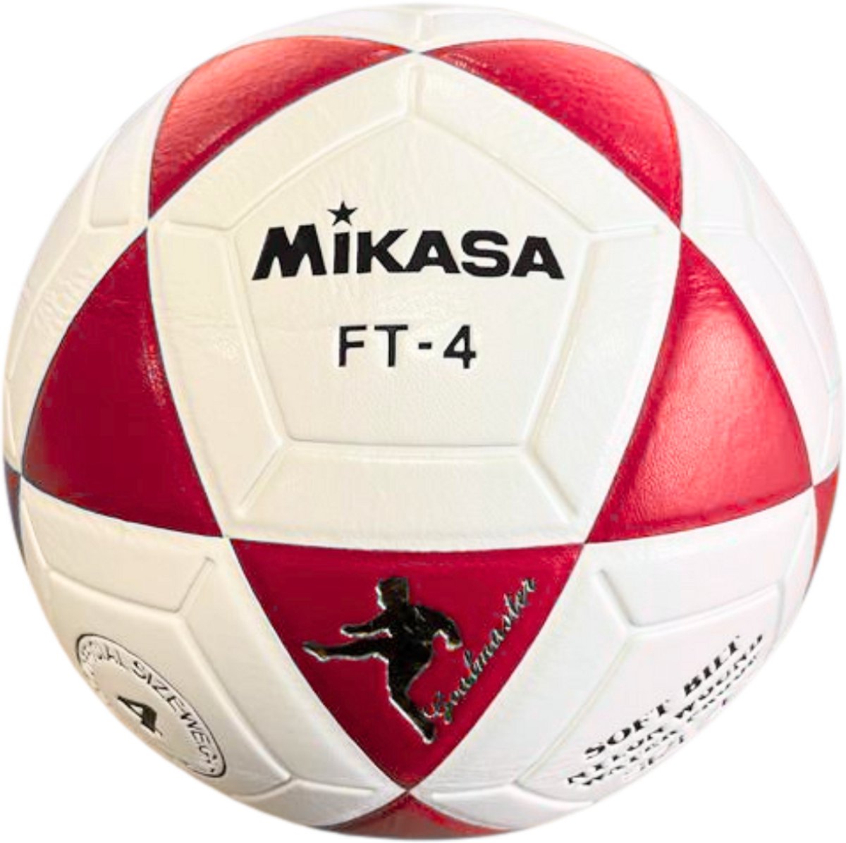 Voetbal Mikasa FT-4 Goalmaster Maat 4 Rood - Wit
