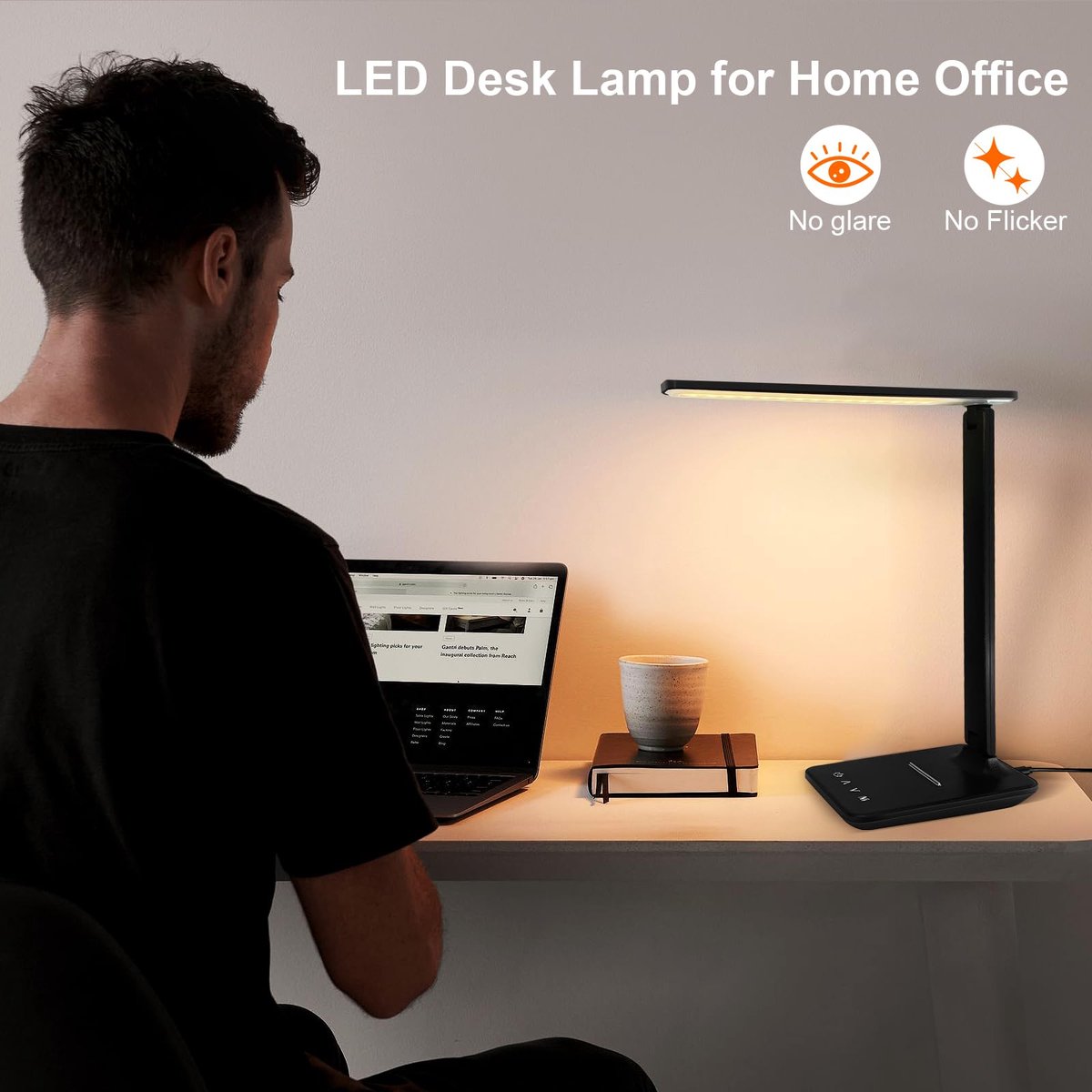 Bureaulamp LED Touch 5 Lichtstanden thumbnail 4