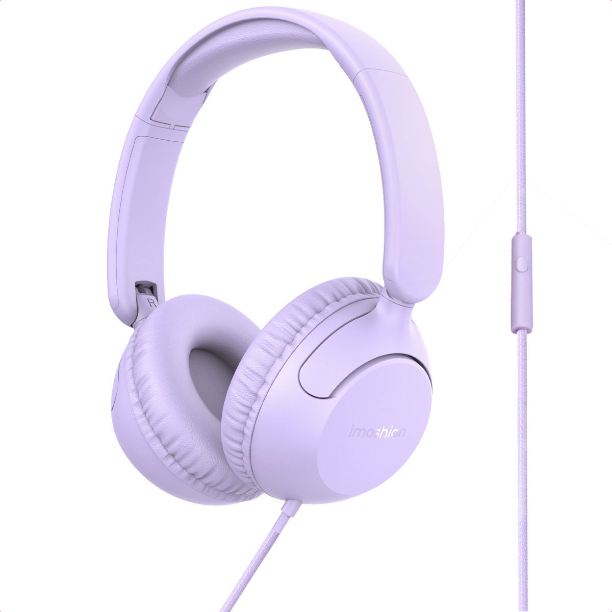 imoshion Kinder Koptelefoon met Draad - Met Decibelbegrenzer - Over-Ear Hoofdtelefoon - Lavender Lilac