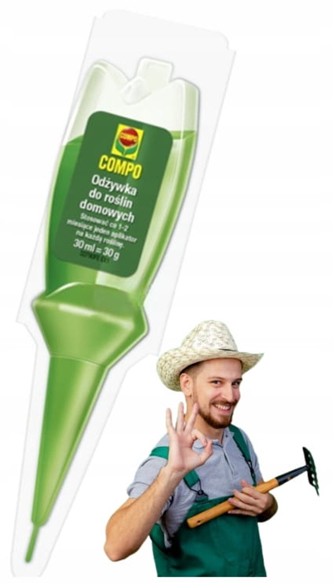 Compo Voedingskuur voor Groene Planten - 30ml - Kant-en-klaar Ampul - Voor Kamerplanten & Bladplanten - Werkt 4 Weken